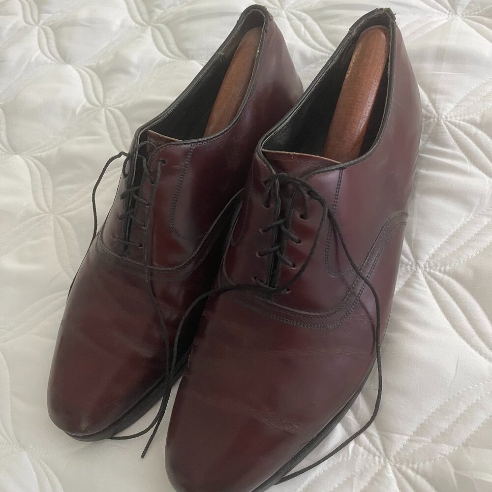 Men's Toscana Brown Leather Shoes Size 10